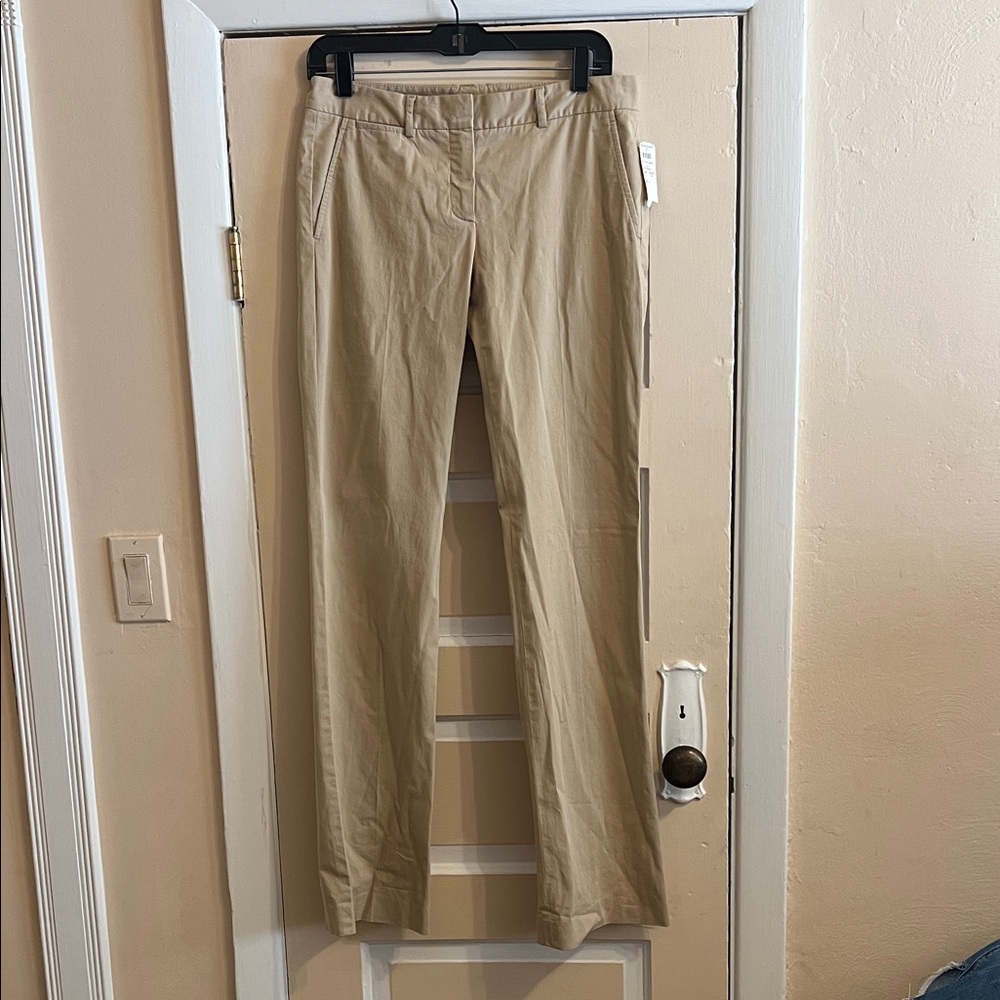 Theory Beige Straight-Leg Trousers